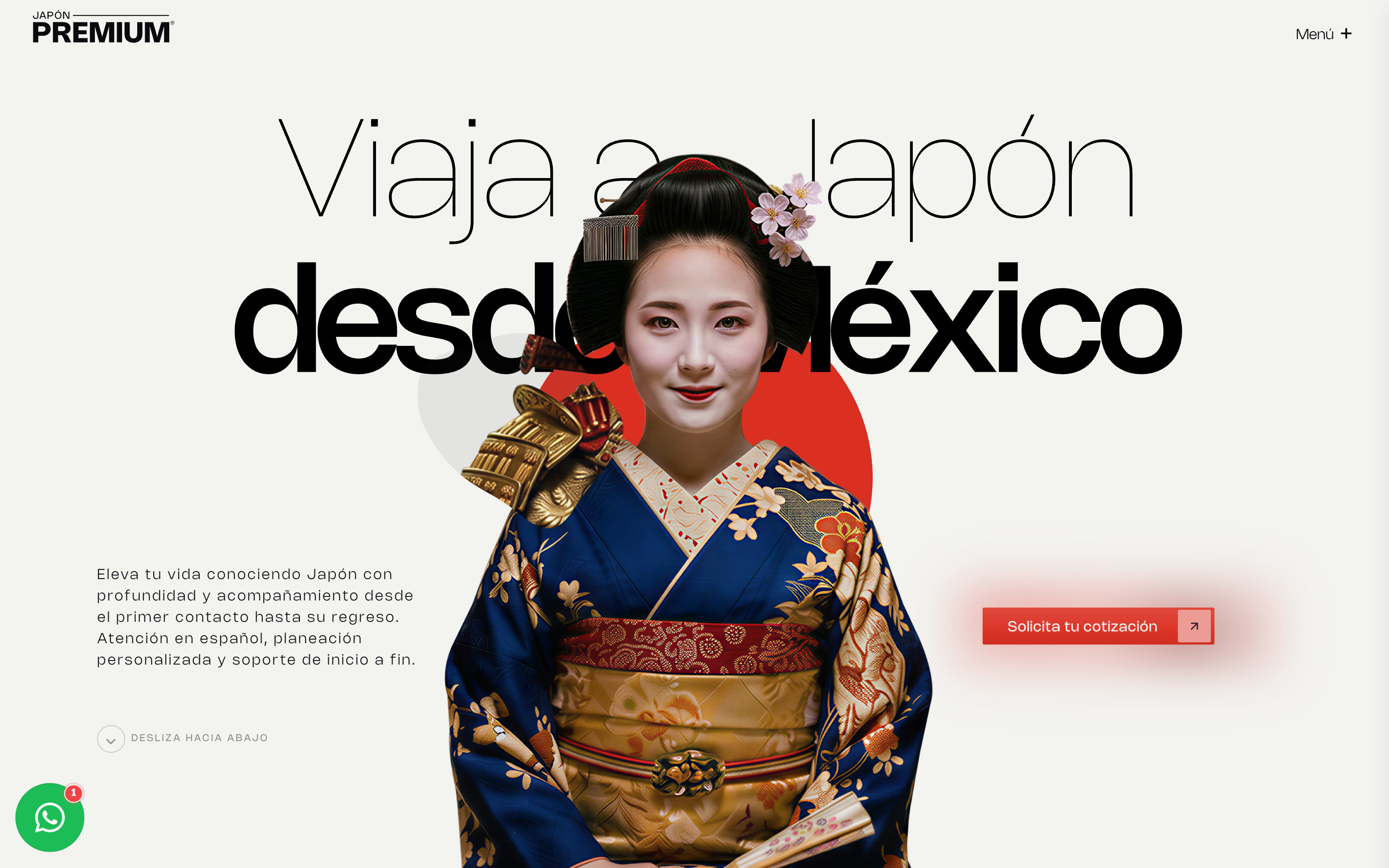 Landing page de Japón Premium