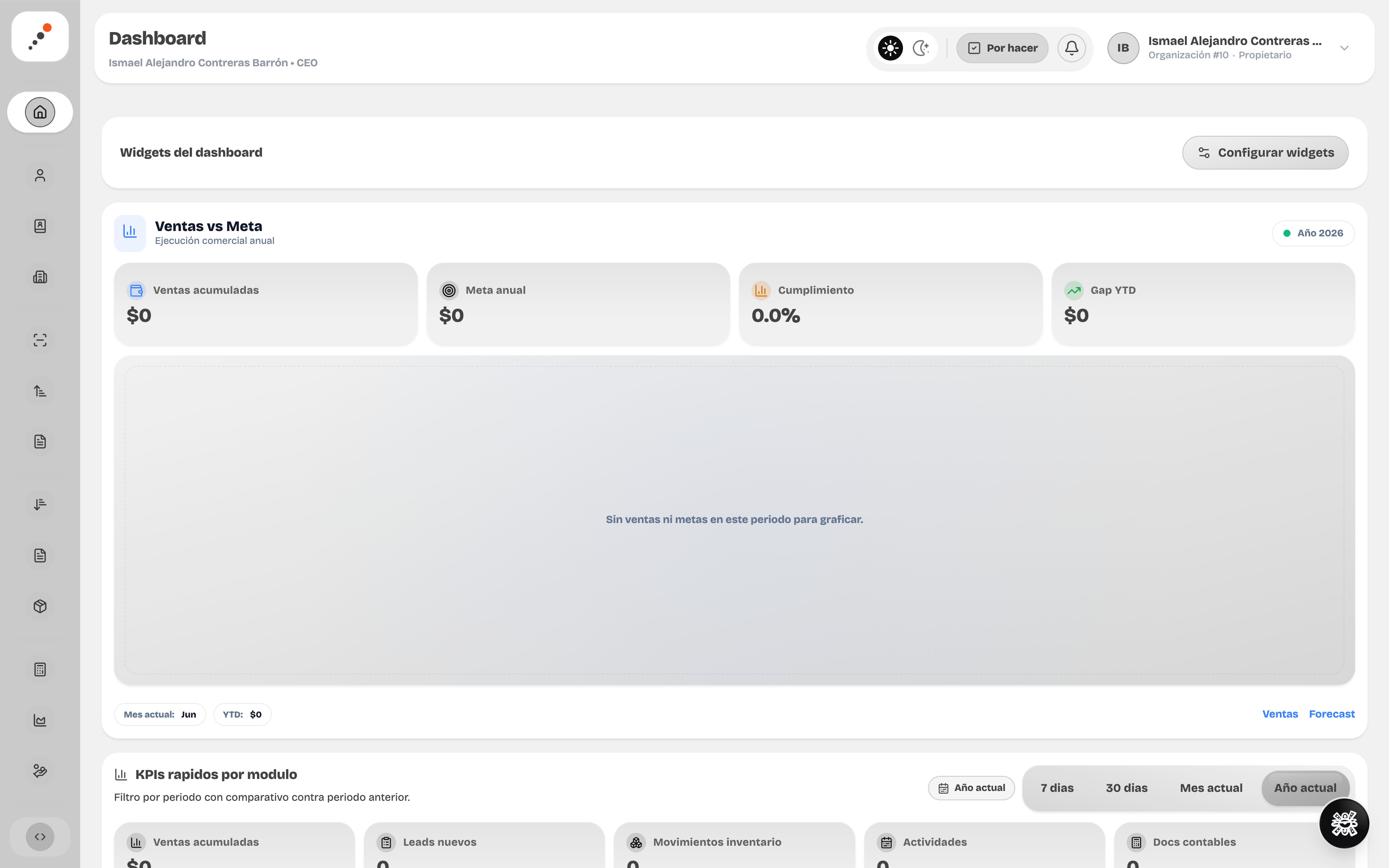 ERP desarrollado para Klarityx